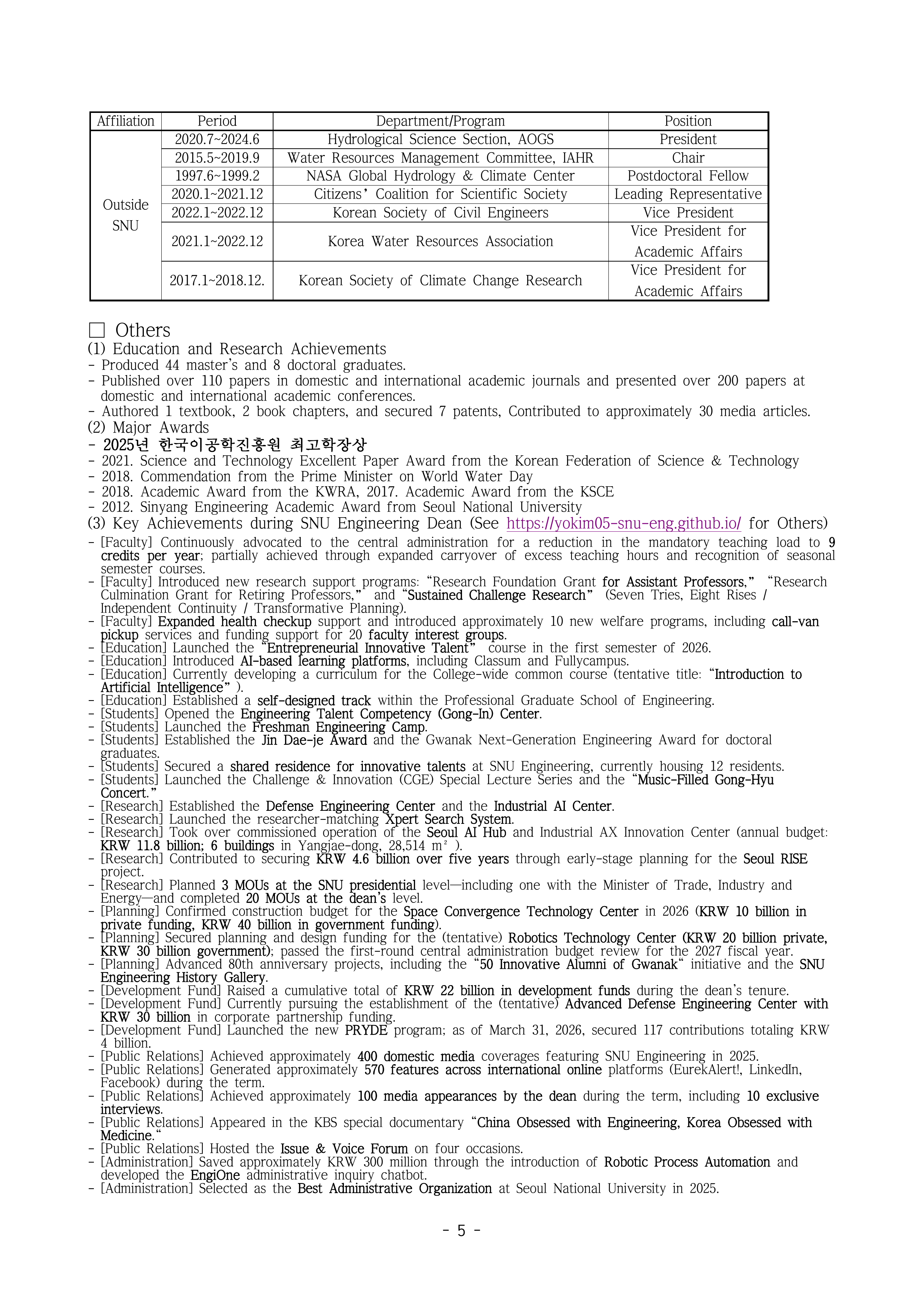 Curriculum Vitae page 2